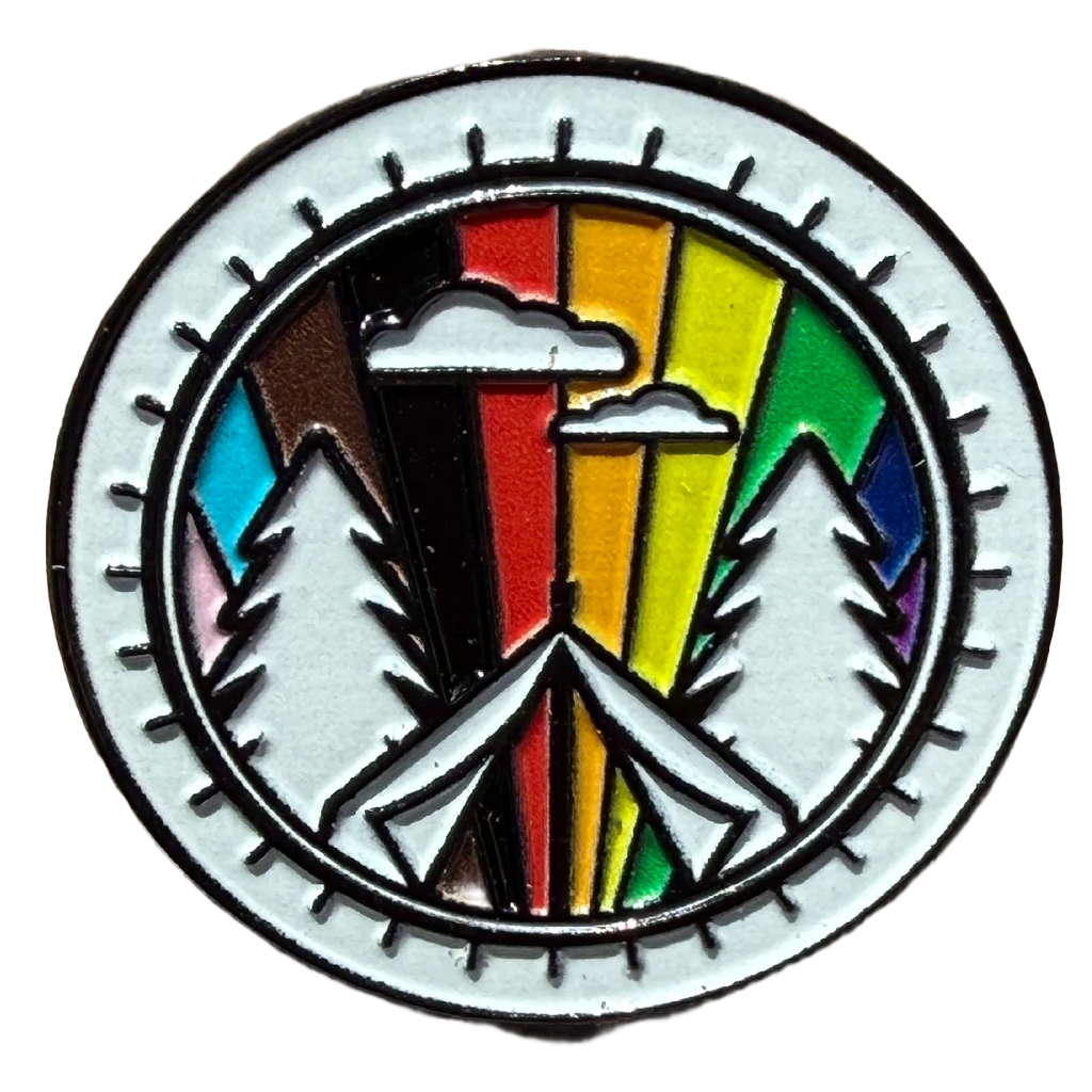 Rainbow Camping Pride Pin