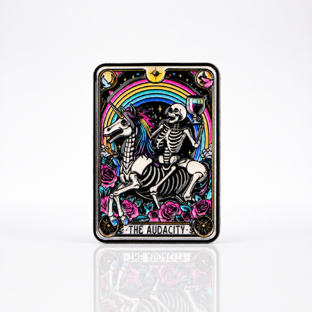 The Audacity Tarot Card Enamel Pin
