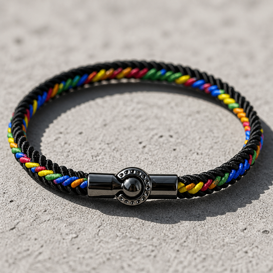 Midnight Rainbow Rope Bracelet