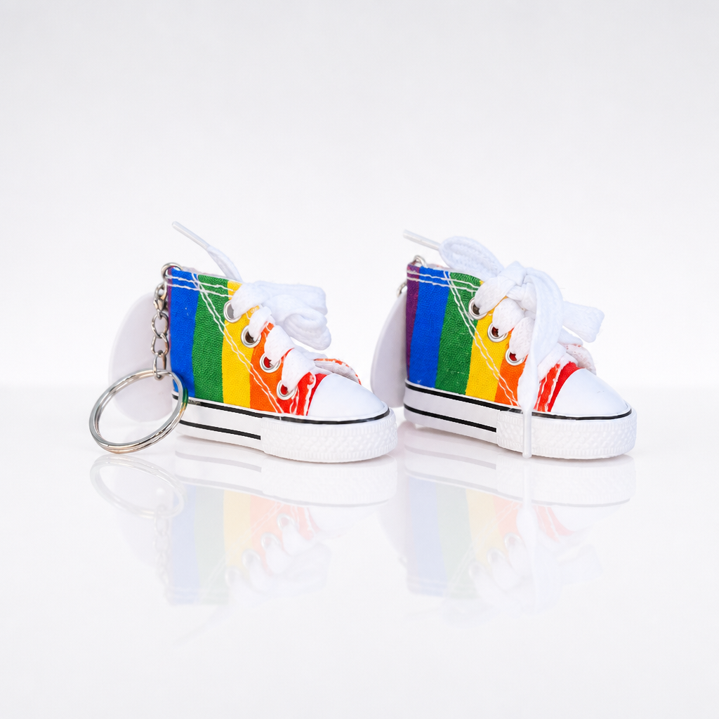 Retro Rainbow Sneaker Keychain
