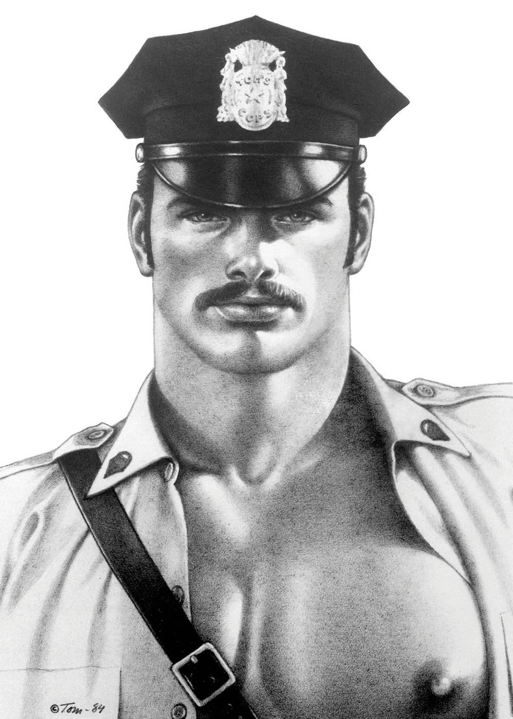 One of the Official Tom of Finland postcard collection featuring eight museum-quality reproductions of the artist's iconic LGBTQ+ illustrations.