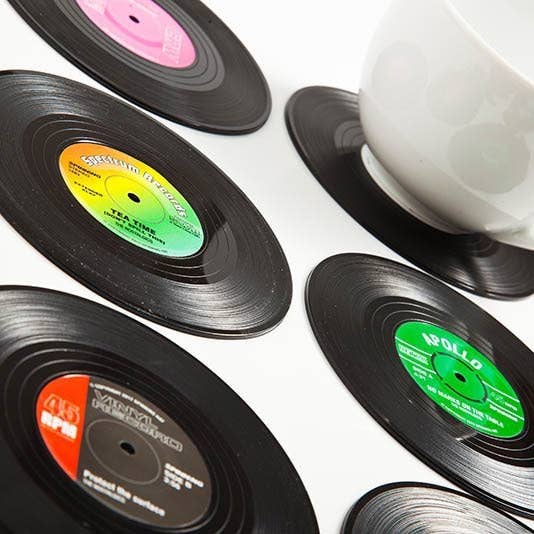 Retro Vinyl Record Coasters