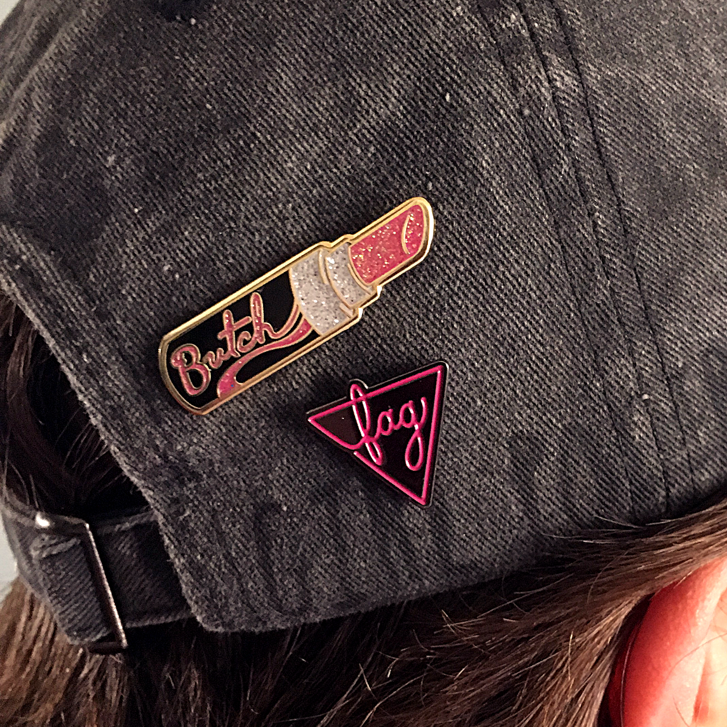 Butch Lipstick Enamel Pin