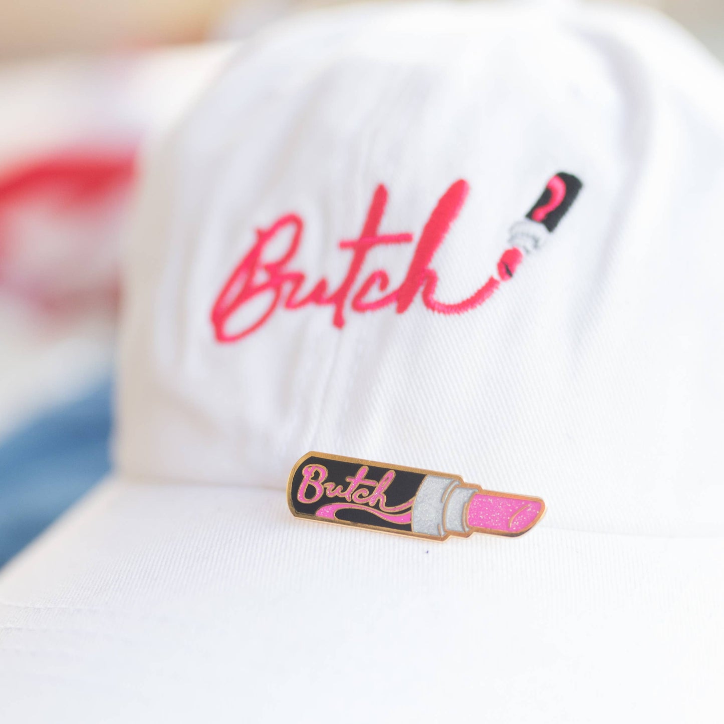 Butch Lipstick Enamel Pin