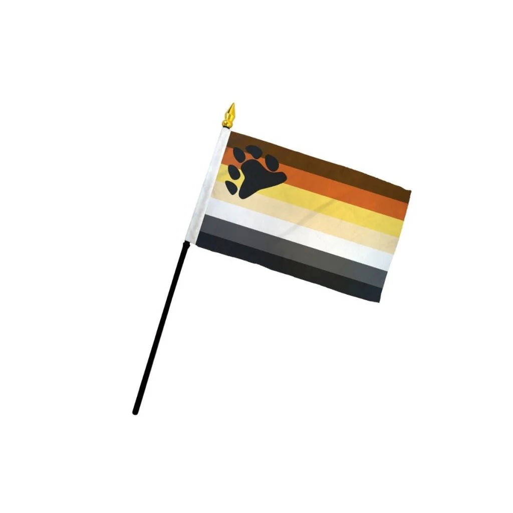 Bear Brotherhood desktop pride flag with paw print symbol