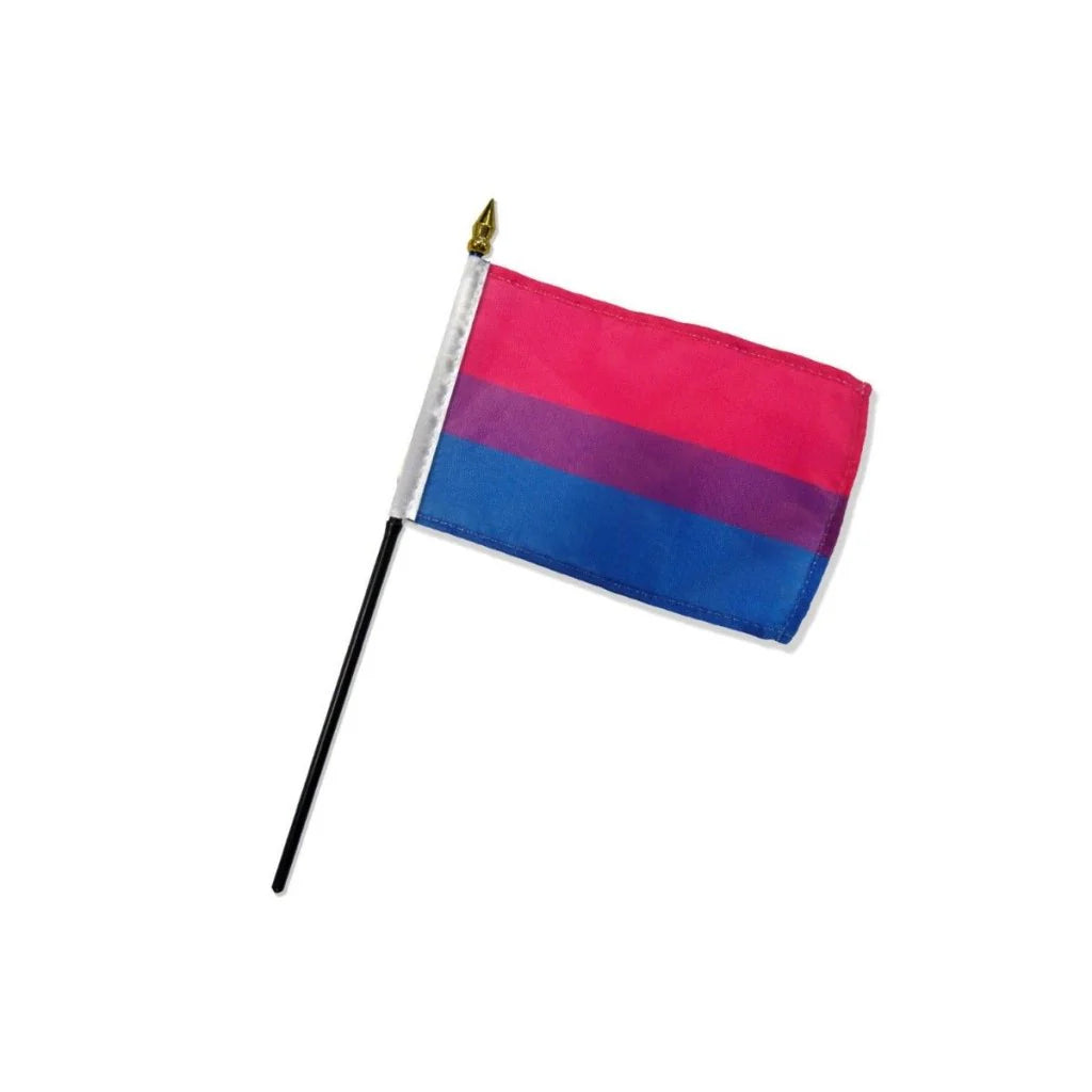 Bisexual Pride desktop flag with pink purple and blue stripes