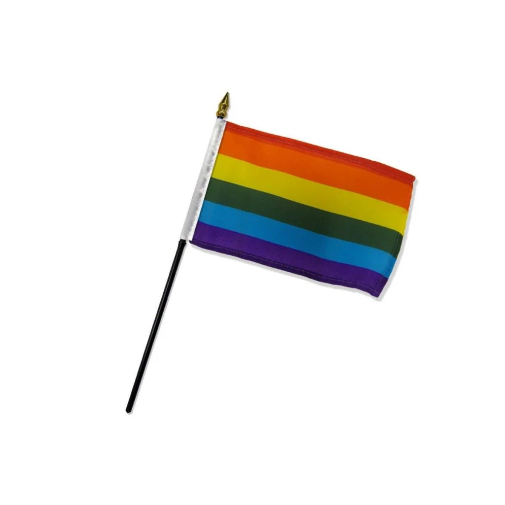 Classic Rainbow Pride desktop flag with six rainbow stripes