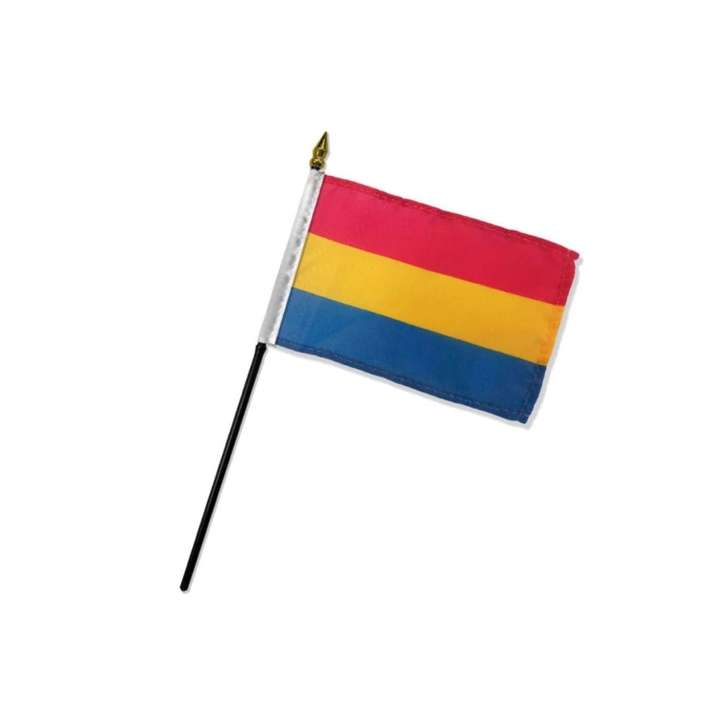 Pansexual Pride desktop flag with pink yellow and blue stripes