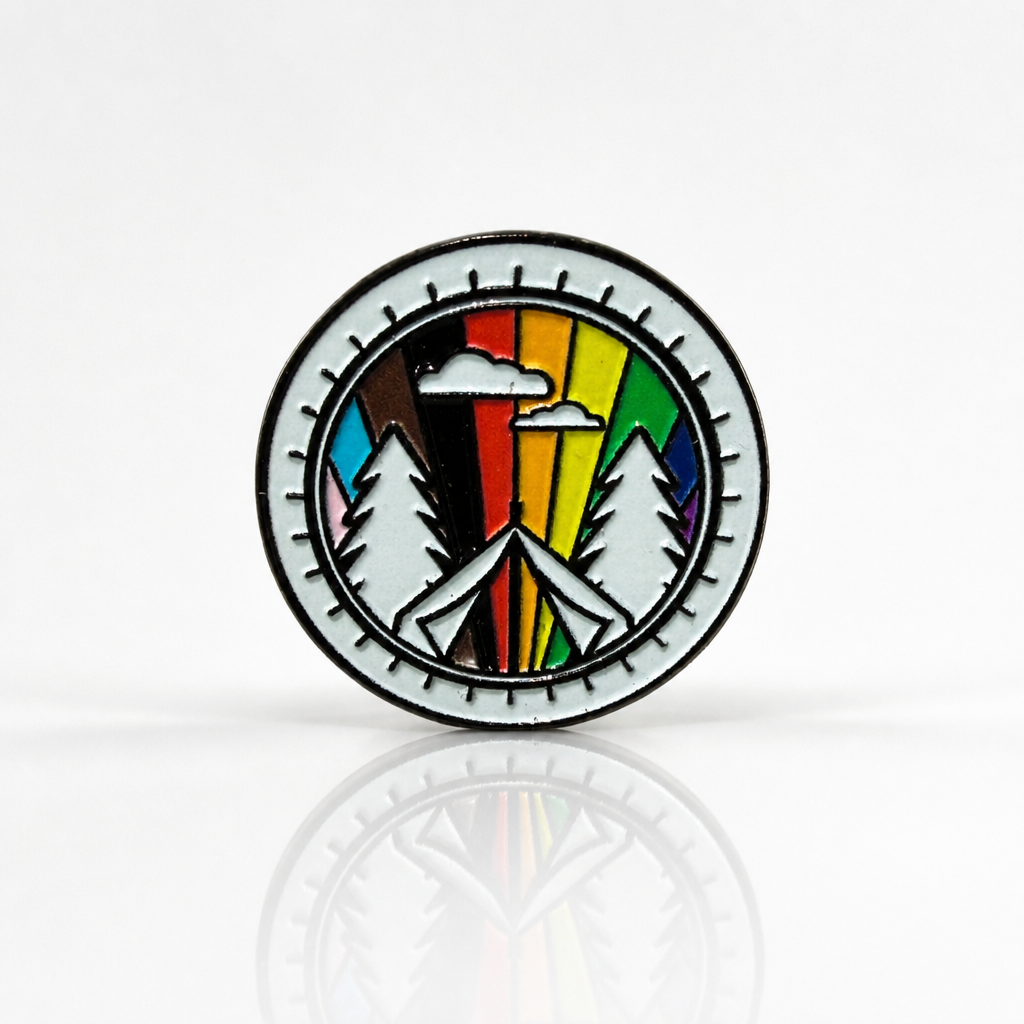 Rainbow Camping Pride Pin