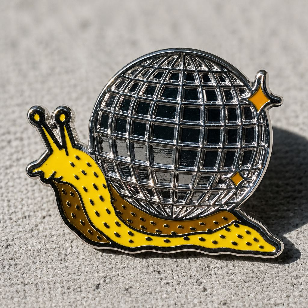 Disco Snail Enamel Pin