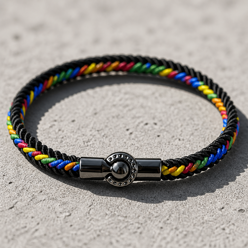 Midnight Rainbow Rope Bracelet