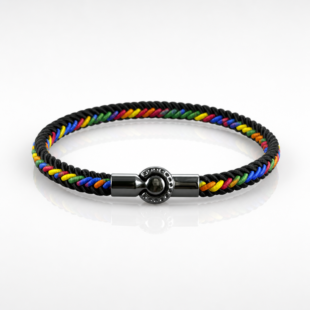 Midnight Rainbow Rope Bracelet