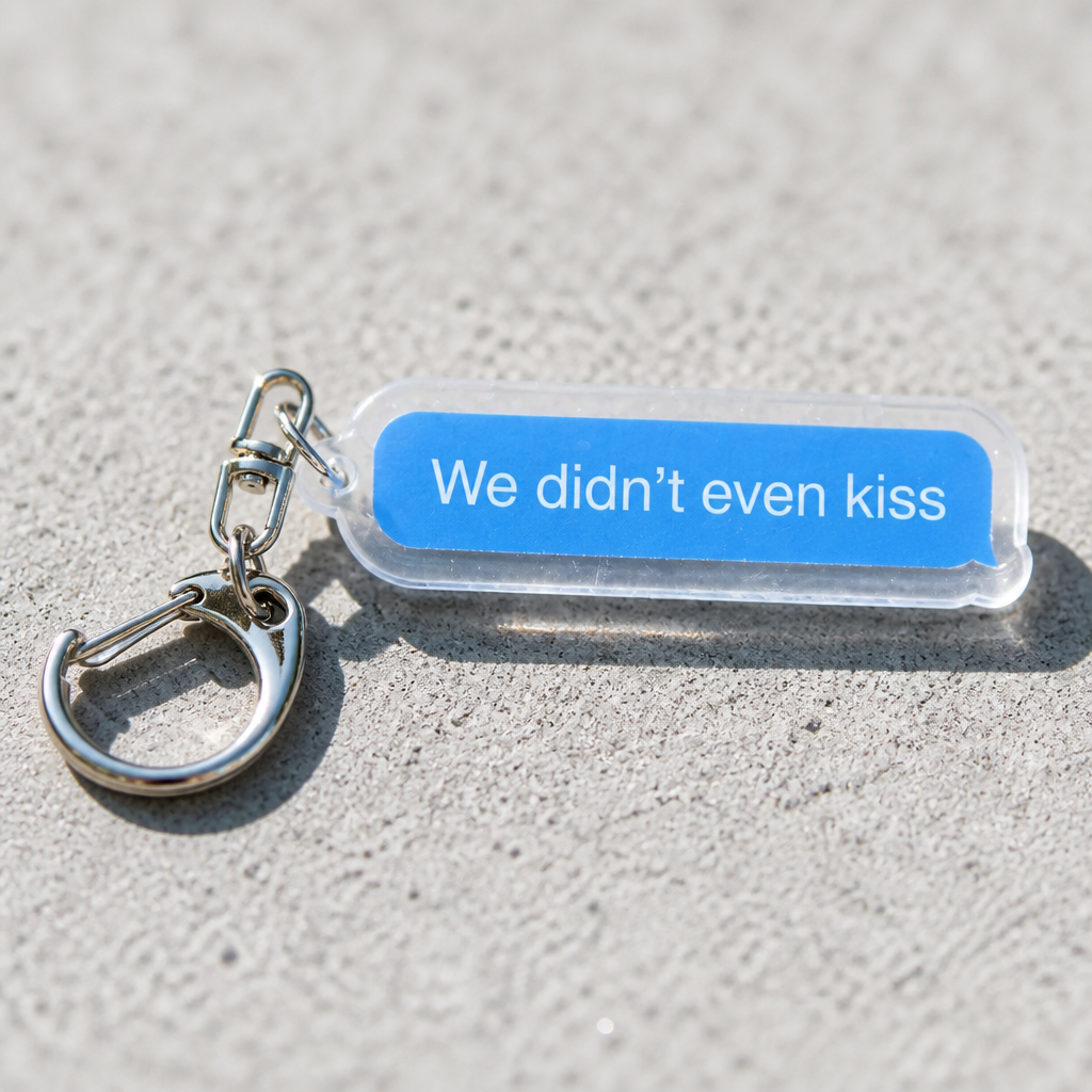 Heated Rivalry "We Didn't Even Kiss" Acrylic Keychain