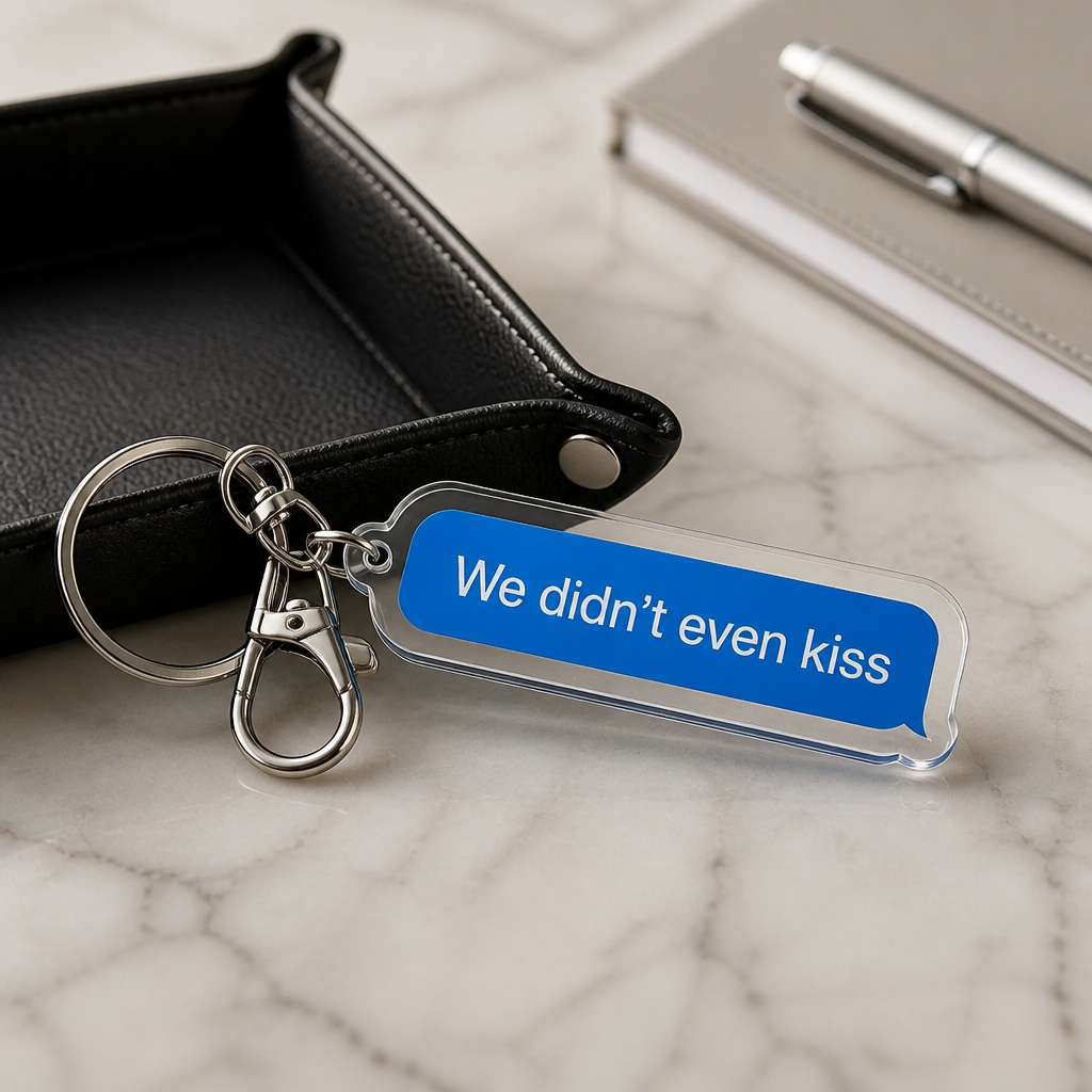 Heated Rivalry "We Didn't Even Kiss" Acrylic Keychain
