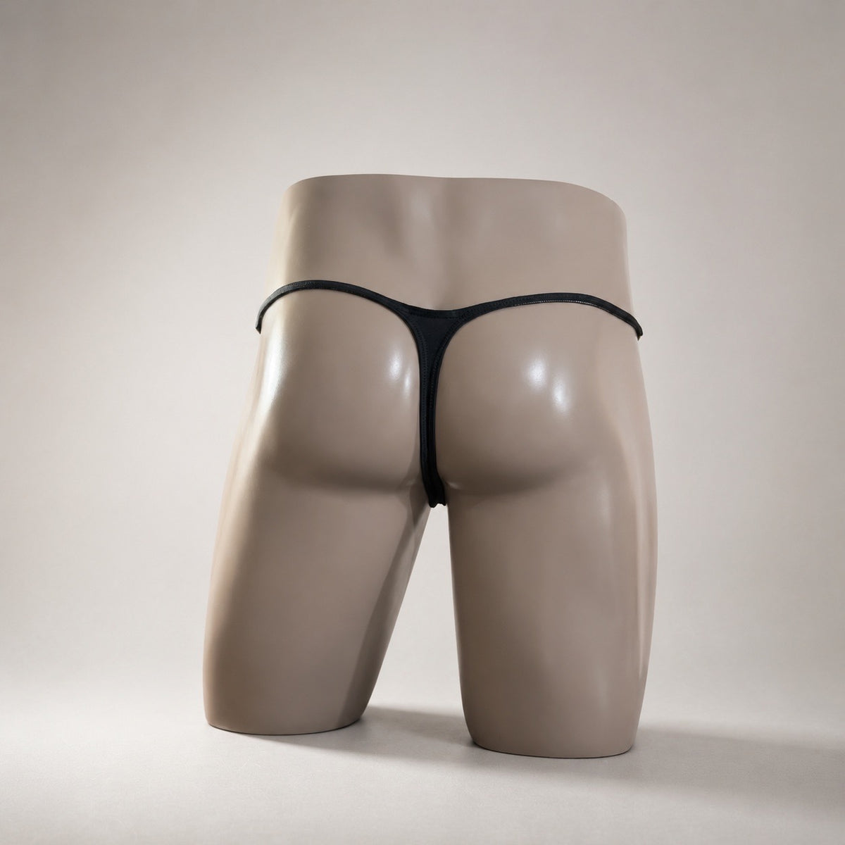Back view of Golden Recon Muscle Thong with narrow black thong back by PapiMalo Gear