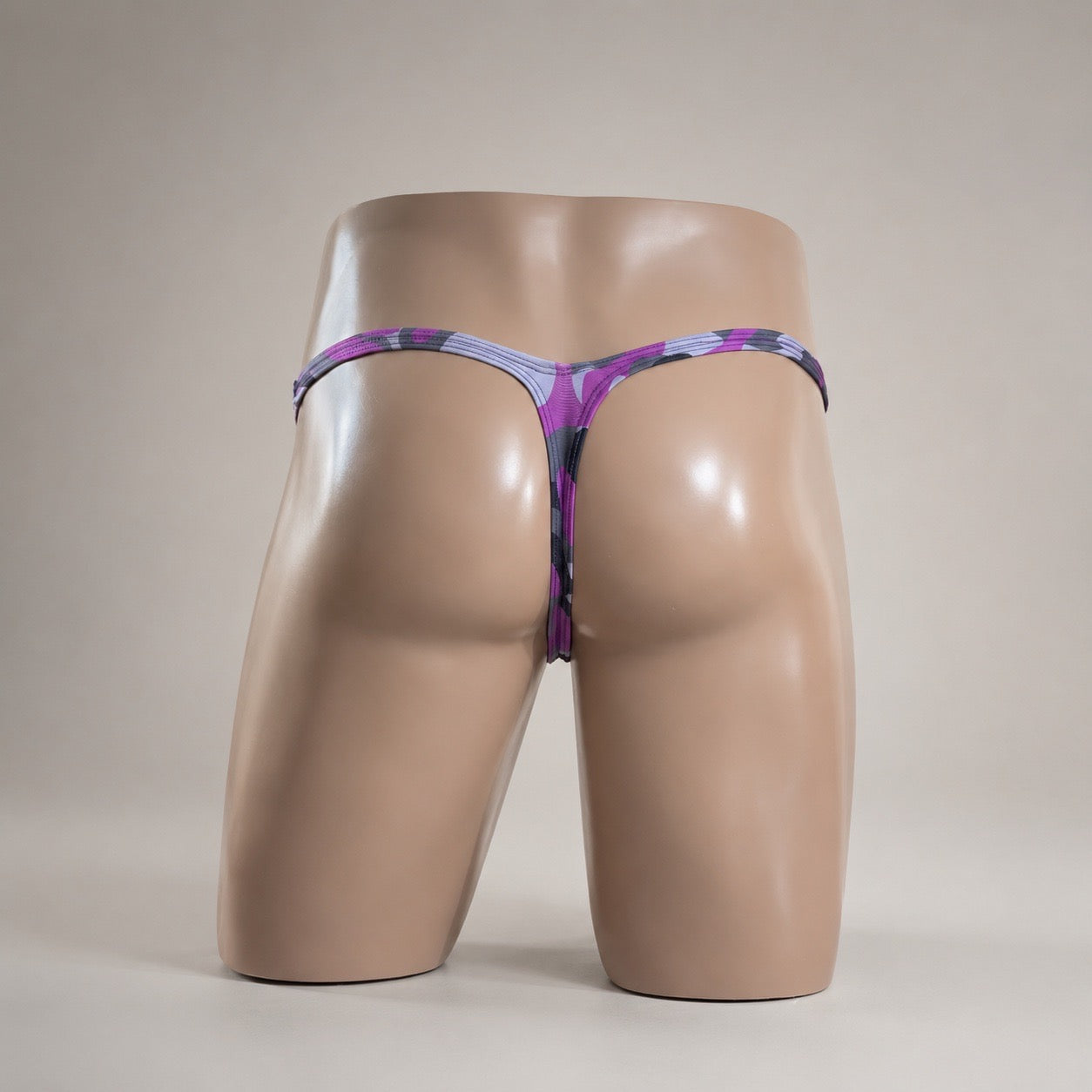 Back View of Purple Recon Classic Thong purple camo men’s thong by PapiMalo Gear