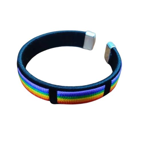 Rainbow Pride Woven Cuff Bracelet