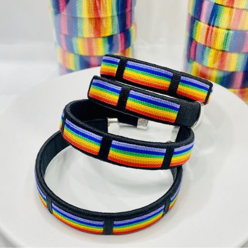 Rainbow Pride Woven Cuff Bracelet