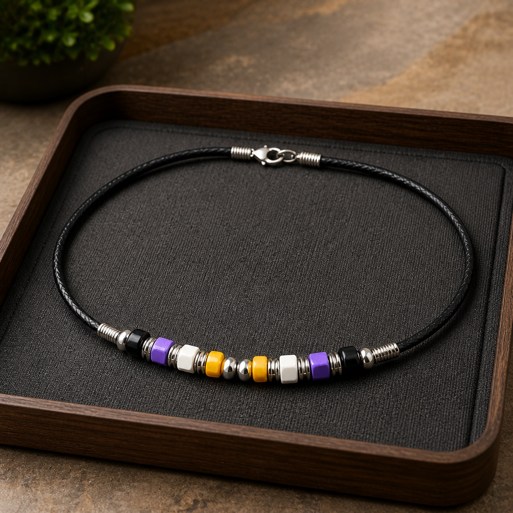 Nonbinary Pride Beads Choker