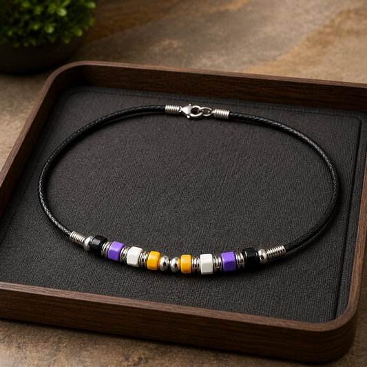 Nonbinary Pride Beads Choker