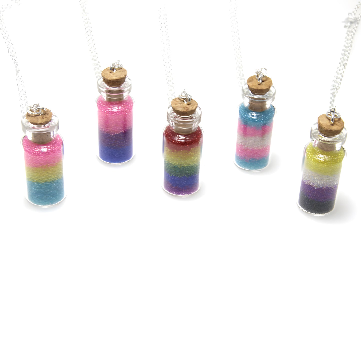 Trans Pride Bottle Necklace