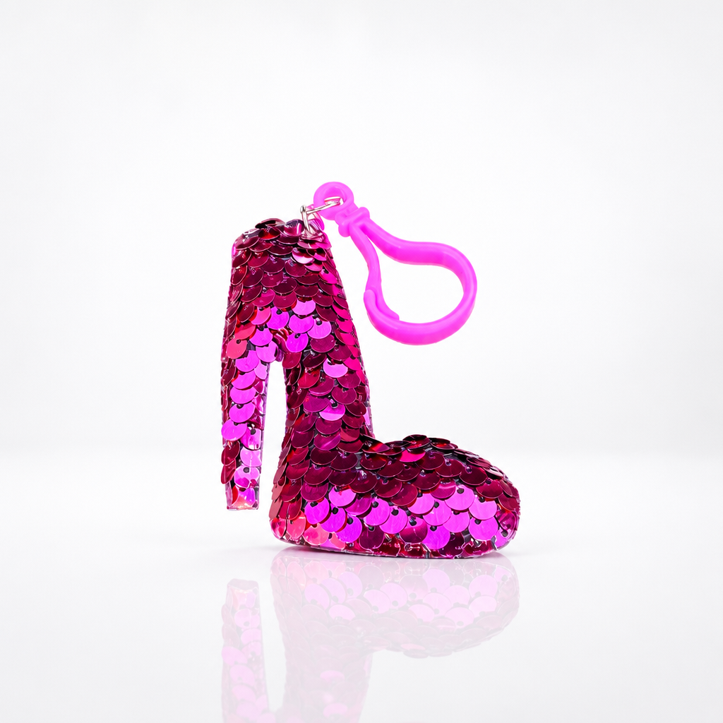 Sequin High Heel Bag Charm
