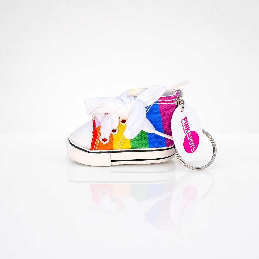 Retro Rainbow Sneaker Keychain