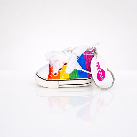 Retro Rainbow Sneaker Keychain