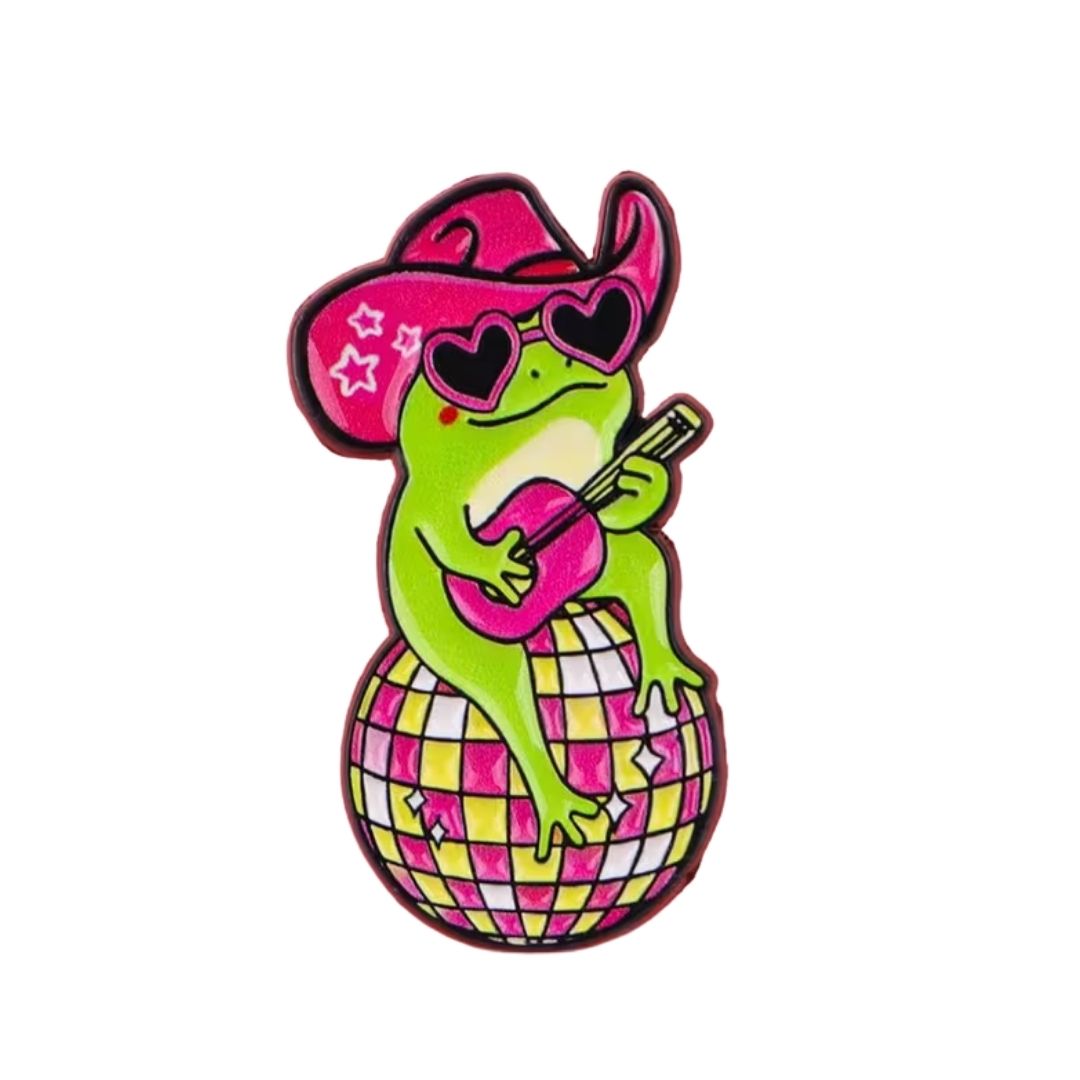 Disco Frog Enamel Pin