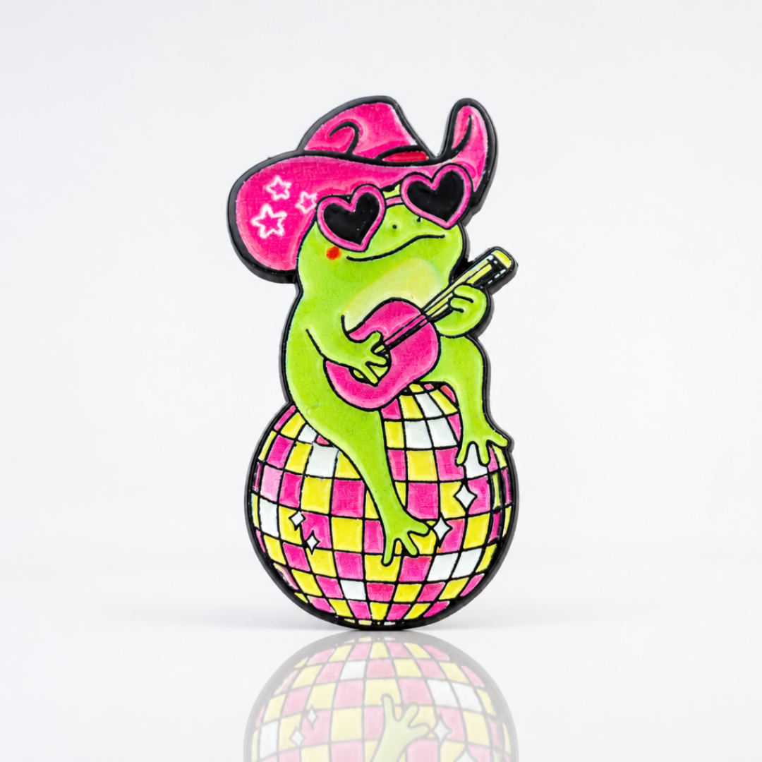 Disco Frog Enamel Pin