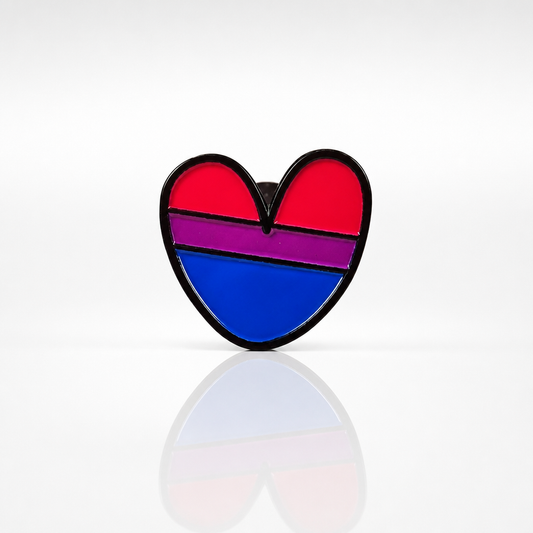 Bisexual Pride Heart Enamel Pin