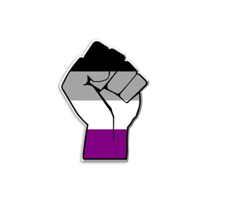 Ace Pride Power Fist Enamel Pin