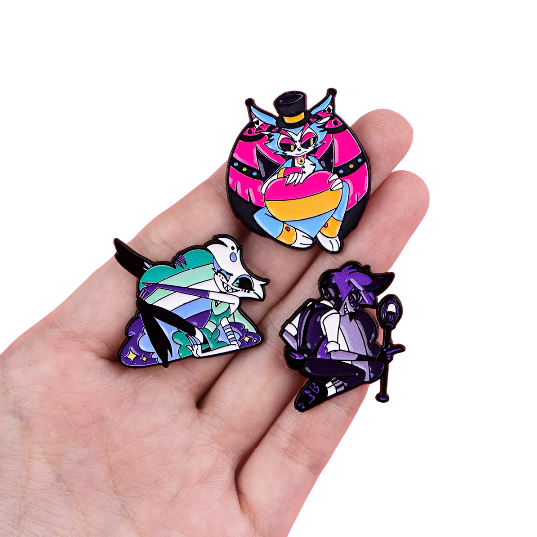 Lesbian Pride Anime Heart Enamel Pin