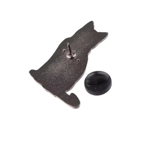 Black Cat with Rainbow Kerchief Enamel Pin