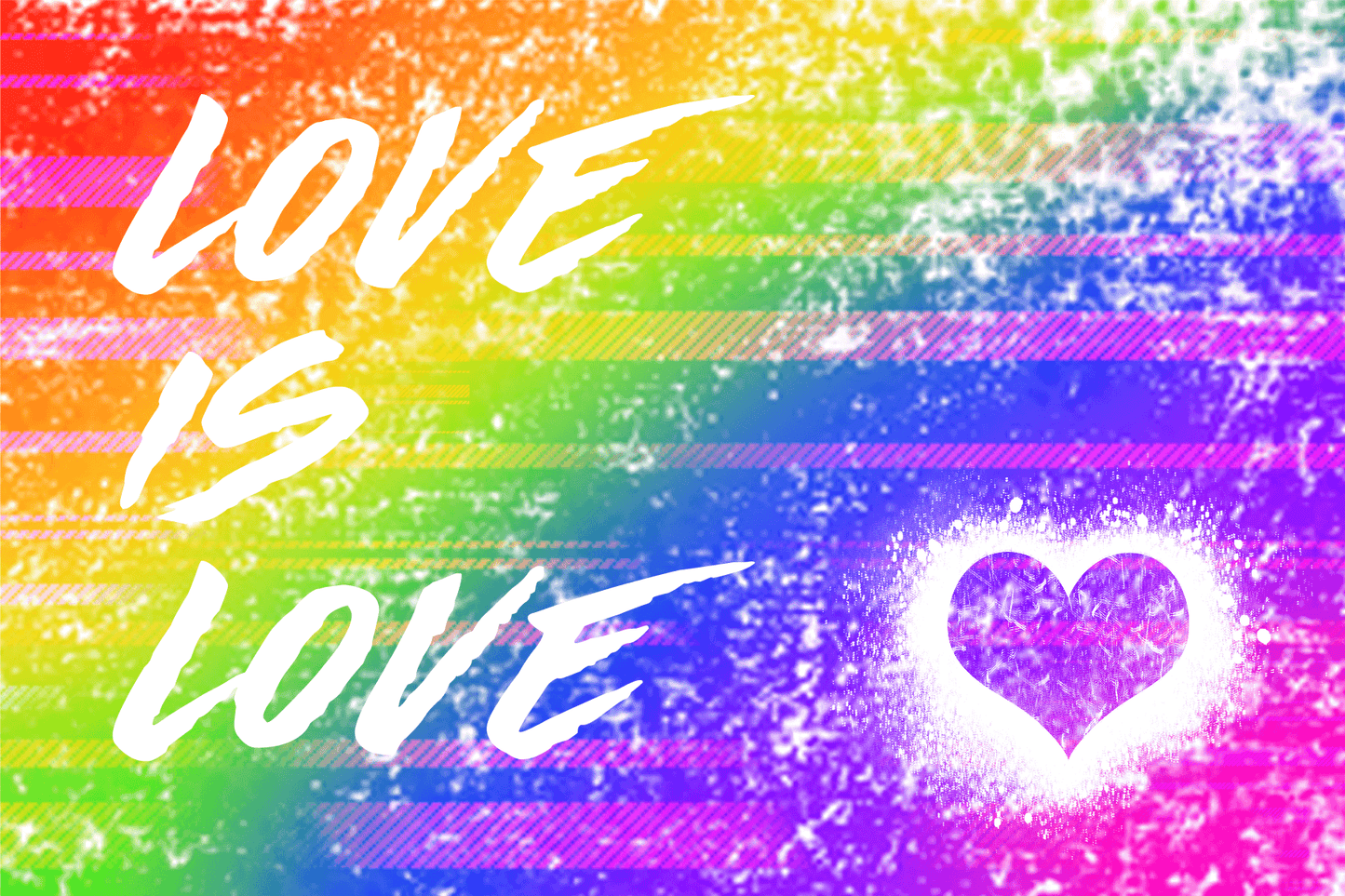 Double-sided Pride Micro Puzzle featuring a colorful "Love Is Love" rainbow design on one side and the Progress Pride Flag on the reverse.