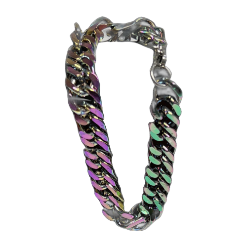 Chunky Rainbow Cuban Chain Bracelet