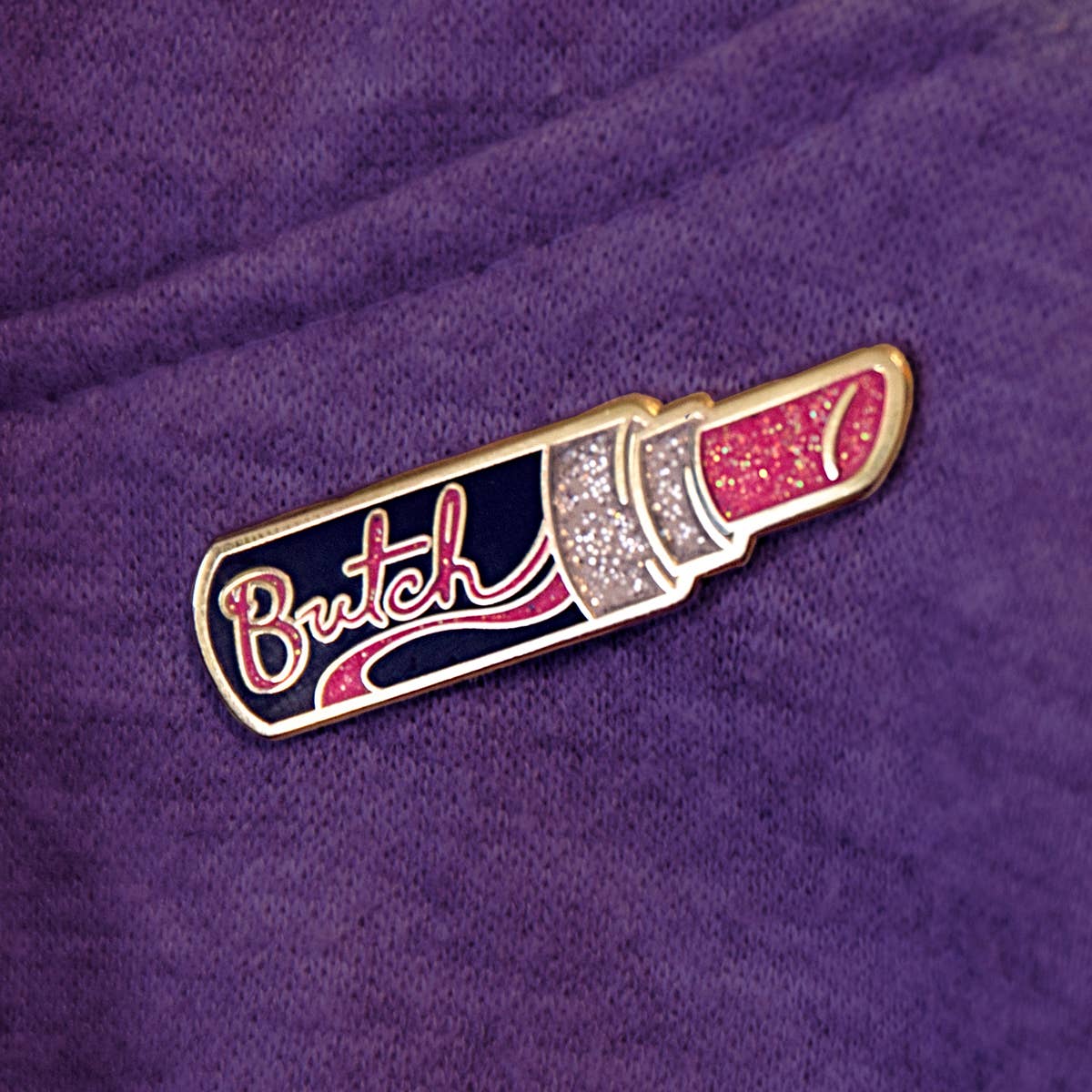Butch Lipstick Enamel Pin