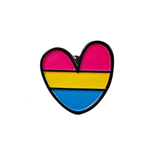 Pan Pride Heart Enamel Pin