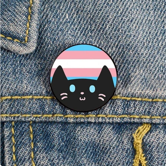 Transgender Pride Kitty Enamel Pin