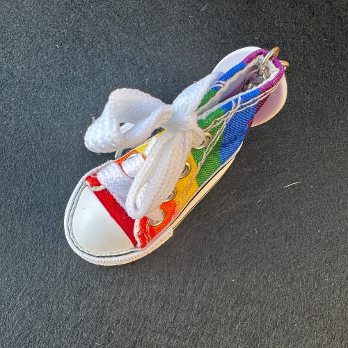 Retro Rainbow Sneaker Keychain