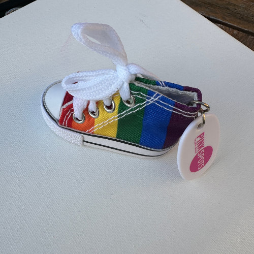 Retro Rainbow Sneaker Keychain