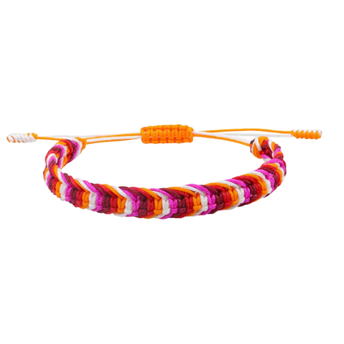 Lesbian Pride Woven Bracelet