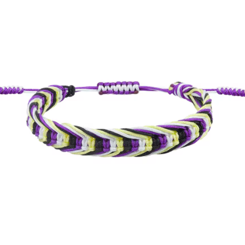 Nonbinary Pride Woven Bracelet