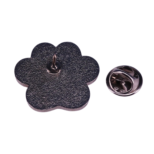 back clasp for Transgender pride paw print enamel pin with light blue pink and white flag colors